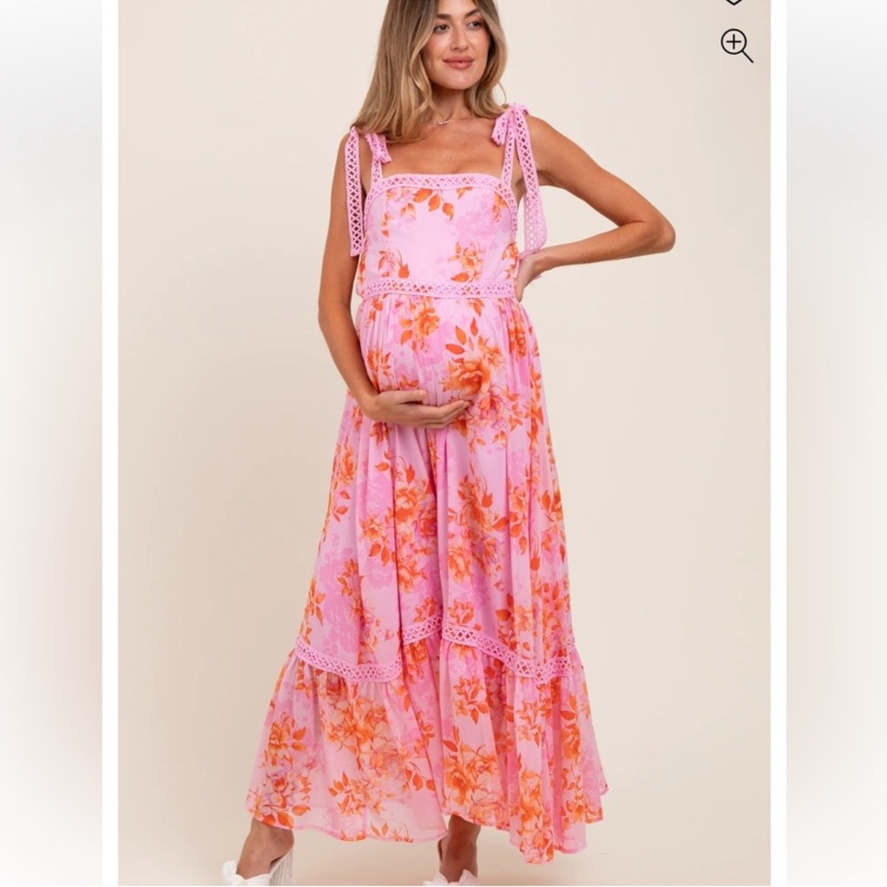 Pink Blush Floral Pink Maxi Dress